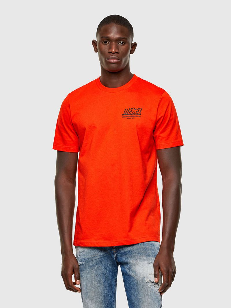 Camisetas Diesel T-Just-A33 Homem - Laranja HLYST-5293